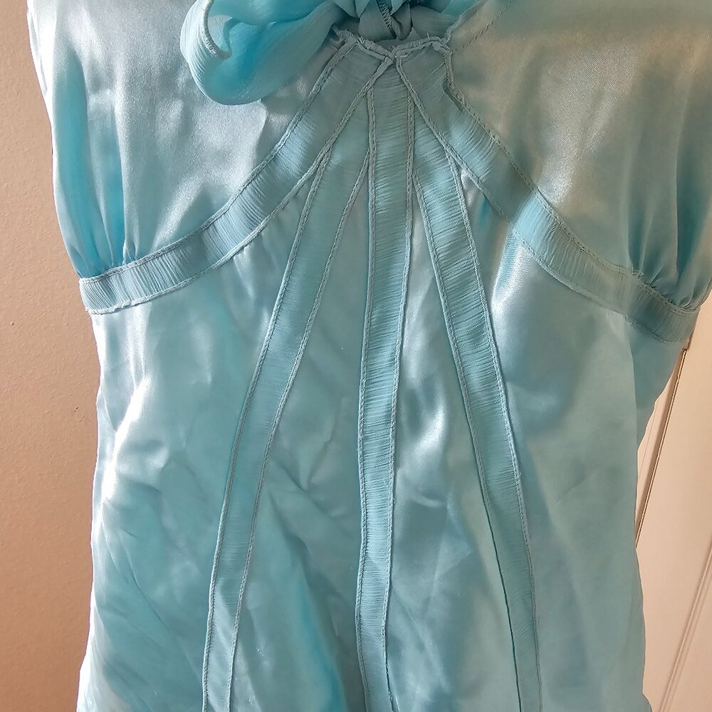 Satin Ruffle Slinky Y2K Tank - Picture 3 of 7